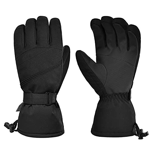 DSFSAEG Winterhandschuhe - Kältebeständiges Thermalwasserbeständiges für Autofahren/Radfahren/Laufen/Wandern/Schneeski bei kaltem Wetter - Warme Geschenke für Männer und Frauen(Schwarz,Size:L) Cover