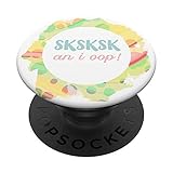 And I Oop - Regali SKSKSK vintage da spiaggia giallo rosa PopSockets PopGrip Intercambiabile
