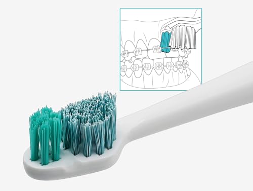 Image of TAO Clean Sonic Electric Toothbrush Replacement Heads (2-Pack) - Orthodontic Head - Replacement Heads for the TAO Clean Electric Toothbrush and Docking Station