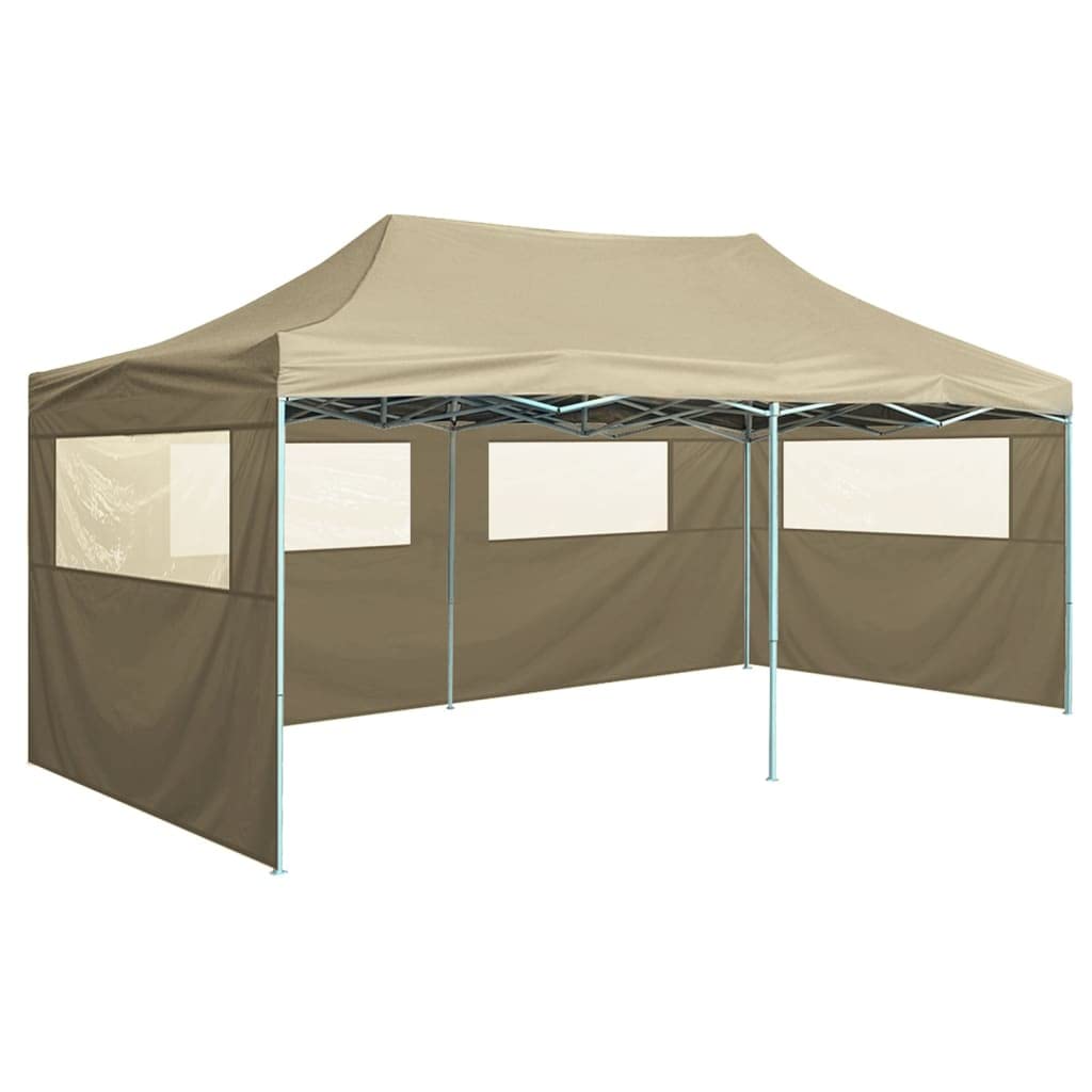Tonnelle de patio 3x6 m pliable avec parois et auvent d'extérieur
