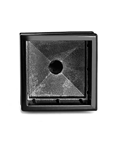 QWORK Fence Post Cap, 4 Pack 2" x 2" Decorative Piling Metal Caps with Top Ball, Black by QWORK - Image 16