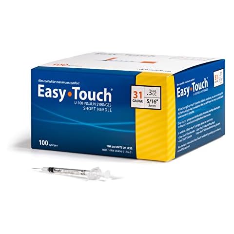 EasyTouch® U-100-31G 0.3cc/mL, 5/16" 8mm (Box of 100) Cover