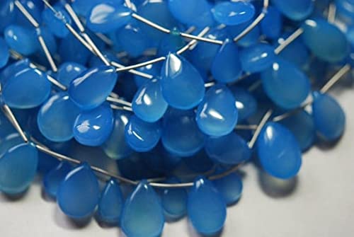 Sky Chalcedony briolette poire lisse pour sublimer vos colliers de mariage d'été