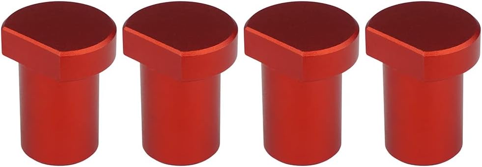 4 Pack Aluminum Alloy Bench Dogs Woodworking Clamp for 3/4 Inch (19mm) Dog Hole (Red)