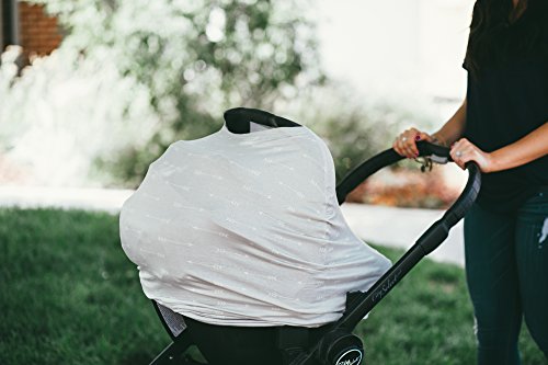 Baby Car Seat Cover Canopy And Nursing Cover Multi-Use Stretchy 3 In 1 Gift "Summit" By Copper Pearl #TOP2