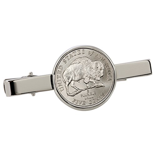 Westward Journey Bison Nickel Silvertone Tie Clip #TOP27