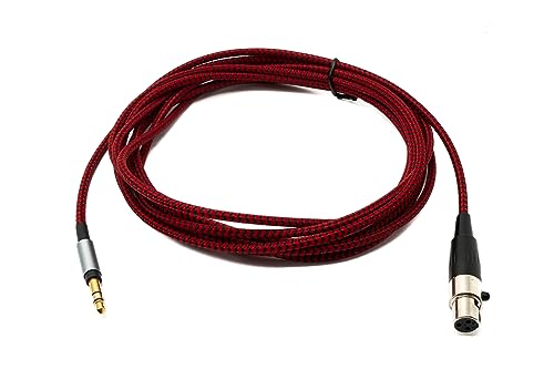 Cable mini XLR hembra a jack 3.5mm de 3 metros System-S con cable trenzado rojo