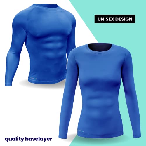 Precision Unisex's Essential Base Layer Long Sleeve Shirt, Royal, Large - Image 2