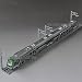 XUELLI Diecast metallo doppio Decker treno modello metropolitana metropolitana miniatura replica tirare indietro giocattolo con tracce (colore : argento e verde)