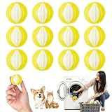 Acchiappa Peli per Lavatrice, 12 Pezzi Cattura & Raccogli Peli Lavatrice, Riutilizzato Palline Lavatrice Cattura Peli Per Pelli di Gatto, Cane & Persona, Adatto per Lavatrici e Asciugatrici (giallo)