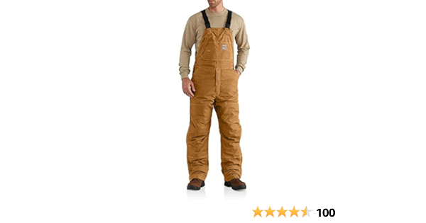 carhartt flame resistant duck bib overall