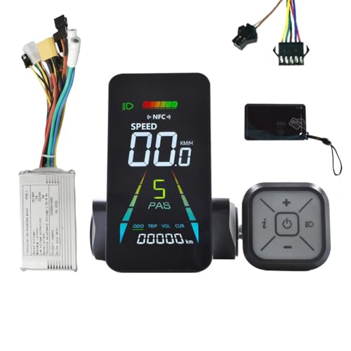 Bzvshdgee E-�X�N�[�^�[ NFC LCD �f�B�X�v���C E-�o�C�N �J���[�A�j���[�V�������[�^�[ 24V/36V/48V/60V UART+ 36V/48V �R���g���[���[ SM5+ 2PIN �X�s�[�h���[�^�[