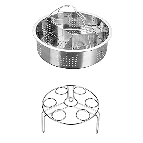 Image of ARTISOUL 3X Stainless Steel Steamer Basket for 5 /6 /8 Qt Instant Pot Vetables Tamale