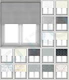 EUROBLINDS - Made To Measure Roller Blinds BLACKOUT Polyester & Wipeable PVC Materials Available - Custom Made Window Shades - Child Safe Metal Tube with Fittings - Any Width Size Upto 200cm/79"