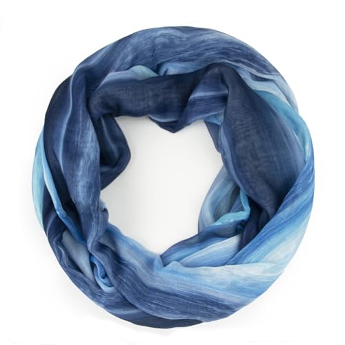 Gloop Loop Schlauchschal für Damen Schal Tuch seidig-luftig leicht mit buntem Muster Print