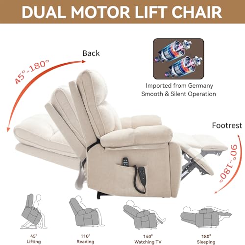 Sillón Plegable Chenille Beige miniatura 4