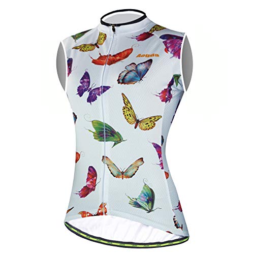 Aogda Cycling Vests Jerseys Women Bike Shirts Sleeveless Clothing Ladies Biking Shorts Bicycle