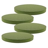 ULTECHNOVO Almohadillas de Yoga para Rodillas y Articulaciones 2 Pares, Cojín Circular Portátil Verde, Suave y Ligero para Pilates, Entrenamiento en Casa y Gimnasio, Protector