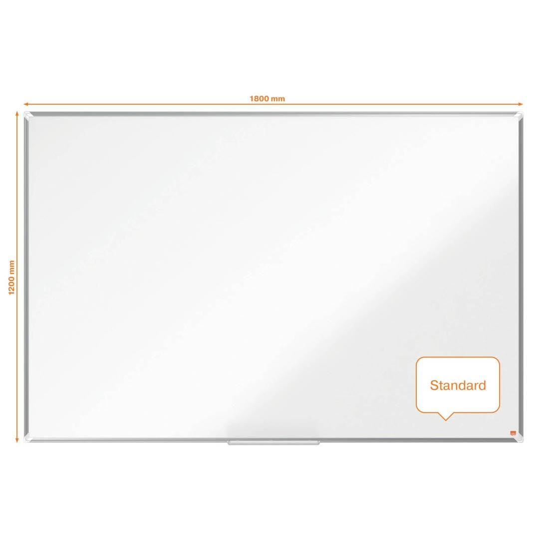 Nobo Tablica magnetyczna ze stali, 1800 x 1200 mm, listwa aluminiowa, montaż narożny, z długopisem do tablicy, Premium Plus, biała, 1915161