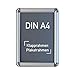 Produktbild Warenfux24 (DIN A4) Aluminium Klapprahmen runde Ecken Silber, Alu Rahmen, Plakatrahmen, Ladeneinrichtung, Wechselrahmen, 240 x 325 mm