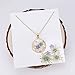 Forget-Me-Not and Queen Anne's Lace Pressed Wildflower Necklace | Gold Pressed Flower Necklace | Personalized Handmade Necklaces for Women | Forget-Me-Not Jewelry | Alaska State Flower Jewelry | 18”