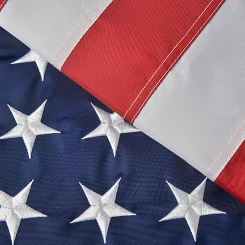 American Flag 3x5 Outdoor, US Flag/USA Flag with 300D Oxford Polyester, Sewn Stripes, Brass Grommets, Embroidered Stars, for Outdoor Use by VORENUS - Image 3
