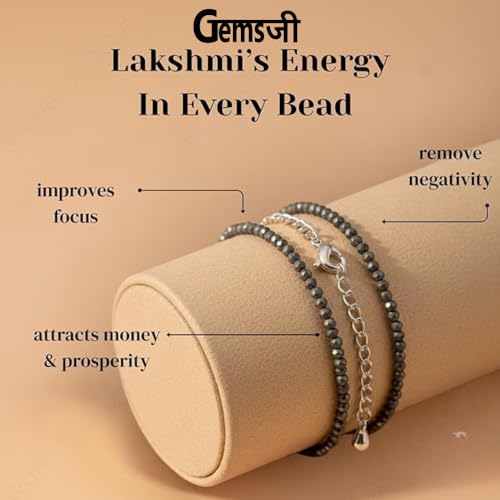 Image of Original Raw Pyrite Anklet for Women | Natural Stone Jewellery for Wealth, Luck & Protection | Certified Pyrite Crystal Payal