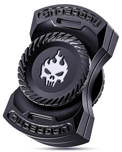 MIXTRYS Metal Fidget Toys Adults - 3-in-1 Fidget Slider Haptic Clicker Spinner Toy, Silent Stress Relief Desk Toys for Anxiety Focused, Pocket Fidget Gadget for Adults, Black