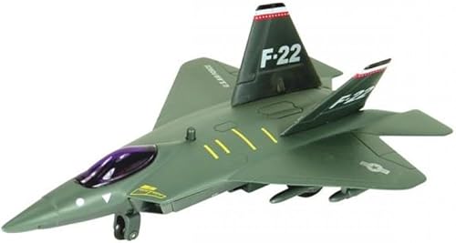 Playmaker Toys Luz y sonido FA 22 Raptor Air Force Fighter Avión de juguete de 7 pulgadas de longitud, juguetes interactivos para niños