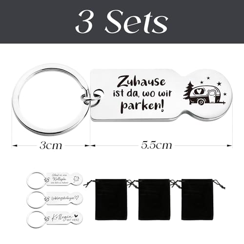 BOOMTOP 3pcs Einkaufswagenlöser Camper Geschenke Schlüsselanhänger Camping Geschenk Weihnachten Geburtstag Camper Zubehör Metall Einkaufswagenchip Abnehmbar Einkaufswagen Öffner für Camping-Liebhaber