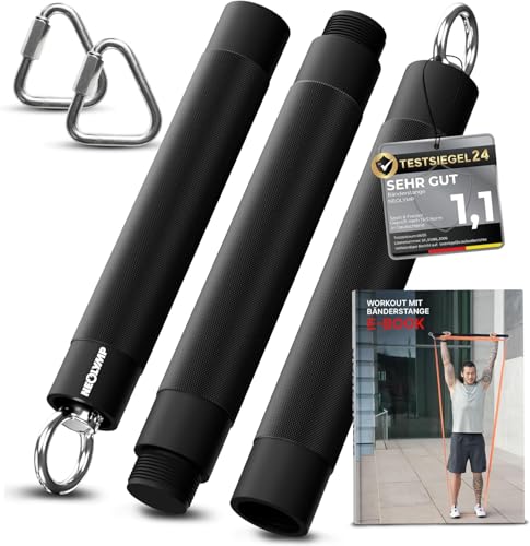 NEOLYMP Premium Widerstandsbänder Fitness Stange - 200 KG Widerstand - Pilates Bar, Fitnessbänder Stange für Ganzkörper Workout, Mobile Langhantel für Fitnessbänder