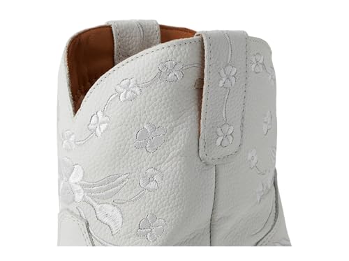 Dingo Womens Sweetheart Floral Embroidered Snip Toe Pull On Casual Boots Ankle Mid Heel 2-3" - White - Size 7.5 M by Dingo - Used condition - Image 2