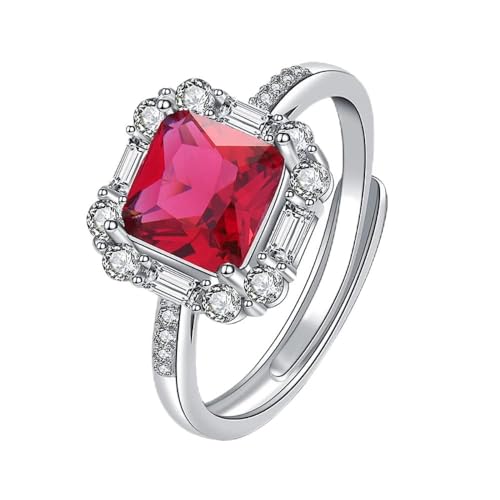Charme anneaux en argent 925 sterling carré pour bague de luxe et haute joaillerie