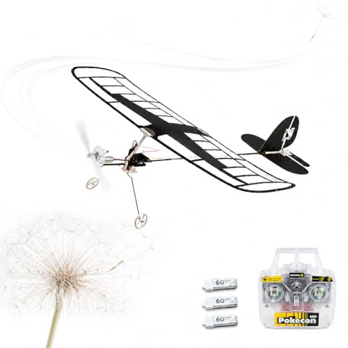 JETFLYZONE Ultra-Light Film Covered RC Plane for Adults & Beginners with Smart Flight Stabilization, 2.4GHz 3CH Remote Control, Indoor Slow Flyer Fixed Wing Glider Trainer Aircraft