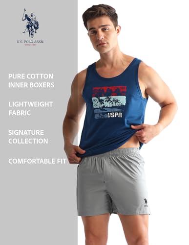 Image of U.S. Polo ASSN. Mens OEX07 Solid Cotton Outer Boxers