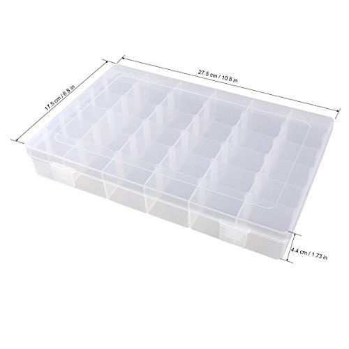 OULII Clear Plastic Jewelry Box Organizer (Square) - Thumbnail 5