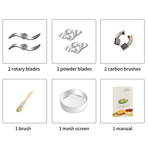 OKF Grain Mills 300g Electric Stainless Steel Grain Grinder Mill 110V Cereals Corn Herb Spice Flour Mill Commercial Grade Machine Dry Grain Grinder