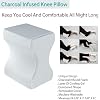 IdeaWorks Charcoal Infused Memory Foam Knee Pillow for Relief Pregnancy Hip Back Lower Body Nighttime Pain, X,9-7/8 X 7-7/8 X 6