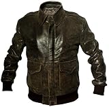 RSH Leathercraft Bomberjacke aus Rindsleder, A2, Used-Look - braun - XXXX-Large