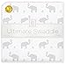 SwaddleDesigns Ultimate Swaddle Blanket, Made in USA, Premium Cotton Flannel, Elephant and Pastel Pink Chickies