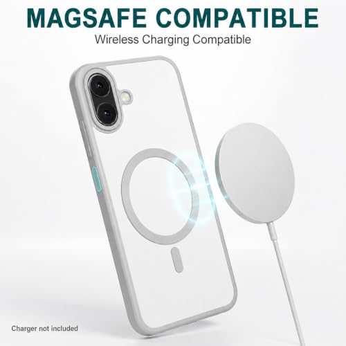 Image of MAGA ClearBack Case Cover for Samsung Galaxy A07 4G / 5G / F07 4G / M07 4G / M17e 5G / F70e 5G, Crystal Clear Magnetic Case Compatible with MagSafe, Hybrid Hard PC Back & Soft TPU Bumper Grey