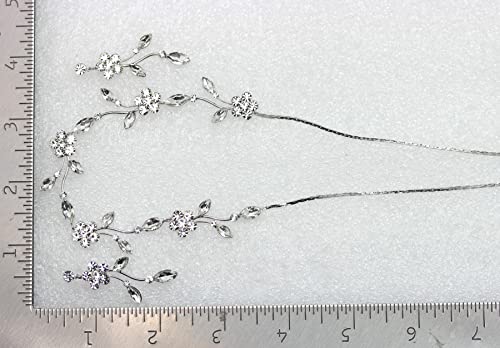 Image of Faship Gorgeous Rhinestone Crystal Floral Necklace Earrings Set
