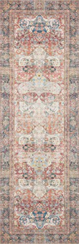 Loloi Ii Loren Collection Lq-14 Brick/Multi 2'-6" X 7'-6" Runner Rug #TOP6