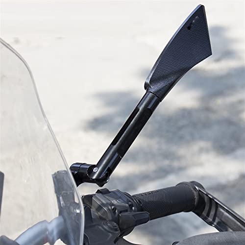 Espejo retrovisor de aluminio CNC verde con corte triangular premium para Yamaha MT 10 6