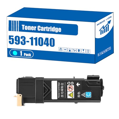 Image of Compatible for Dell 593-11040 593-11041 593-11033 593-11037 Toner Cartridge 2150cn 2150cdn 2155cdn 2155cn Printers, High Yield 4000 Pages, Accurate Imaging Rich Colors (1 Pack Cyan)
