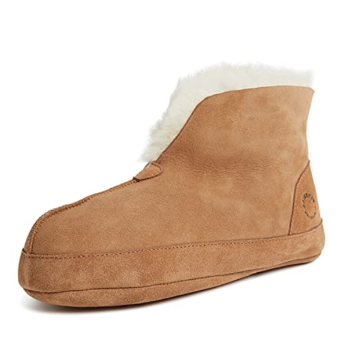Fireside By Dearfoams Men's Byron Bay Shearling Warm-Up Boot Slipper, Chestnut, 9 #TOP10