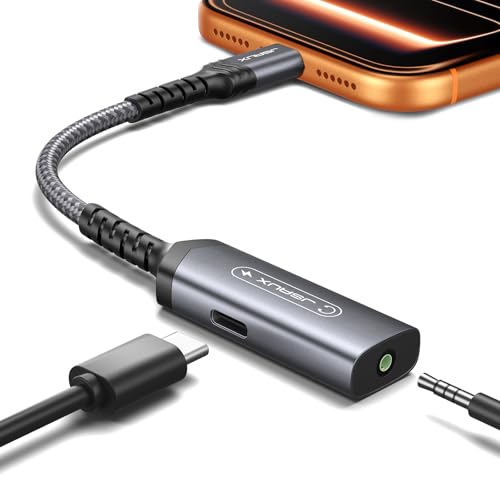 JSAUX USB C Headphone Adapter and Charger, 2-in-1...