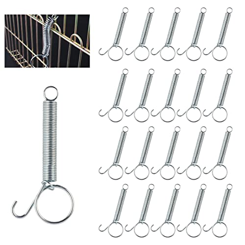 20PCS Spring Latch Hook for Cage Spring Cage Latch Metal