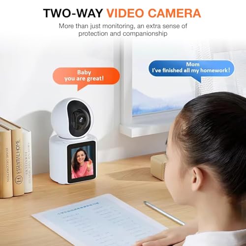 Image of Camate Video Call 3MP (5 /2.4 Ghz Dual Band WiFi) Full HD CCTV Camera, Two Way Audio & Video Talk, Motion Detection, Color Night Vision, Baby & Pet Monitor, Supports 256GB SD Card