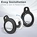 YOKRWO [4 Pack] for Airtag Holder, for Air Tag Case Waterproof for Airtag Case with Keychain, PC Hard Shell Swivel Buckle, for Airtag Case Suitable for Tracking, Bags, Luggage, Keys (Black)